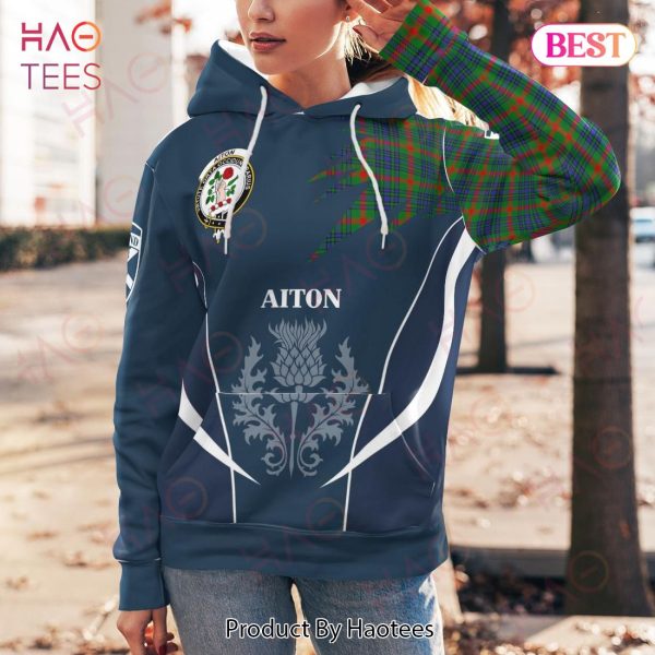 Aiton Clan Badge Rampant Lion Hoodie
