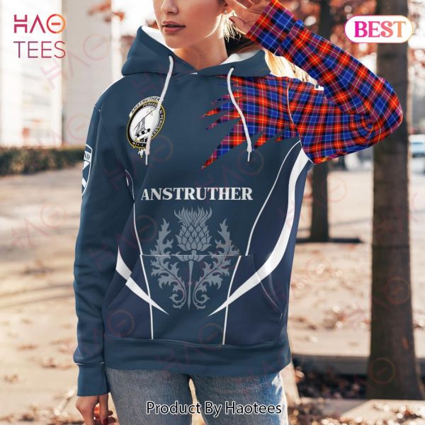 Anstruther Clan Badge Rampant Lion Hoodie