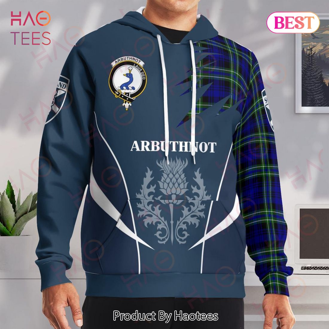 Arbuthnot Clan Badge Rampant Lion Hoodie Arbuthnot Clan Badge Rampant Lion Hoodie
