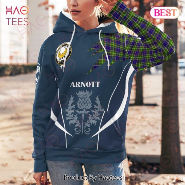 Arnott Clan Badge Rampant Lion Hoodie