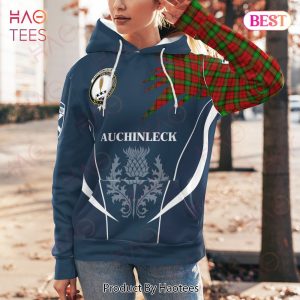 Auchinleck Or Affleck Clan Badge Rampant Lion Hoodie