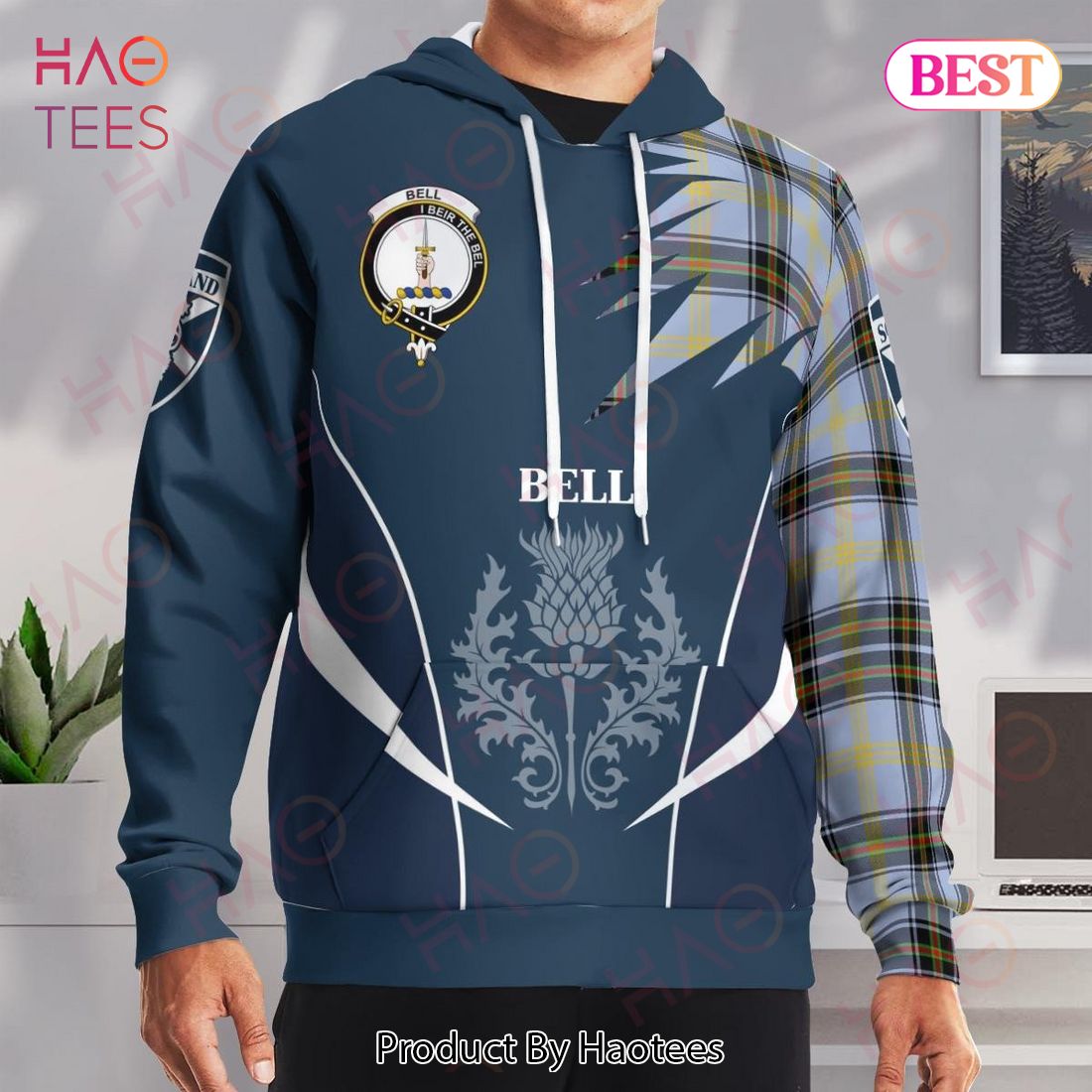 Bell Clan Badge Rampant Lion Hoodie Bell Clan Badge Rampant Lion Hoodie