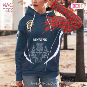 Binning Of Wallifoord Clan Badge Rampant Lion Hoodie