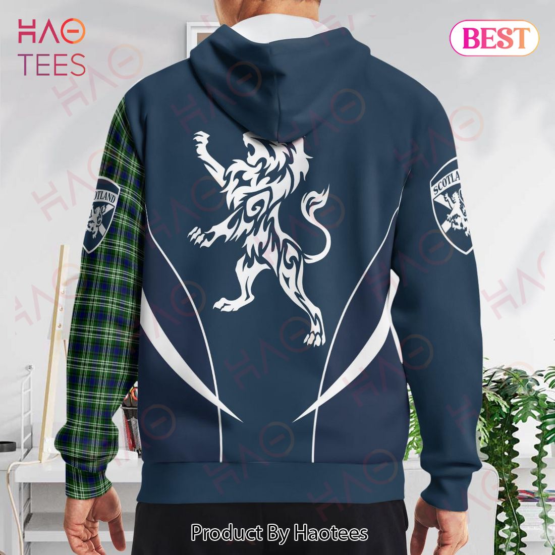 Blackadder Clan Badge Rampant Lion Hoodie Blackadder Clan Badge Rampant Lion Hoodie