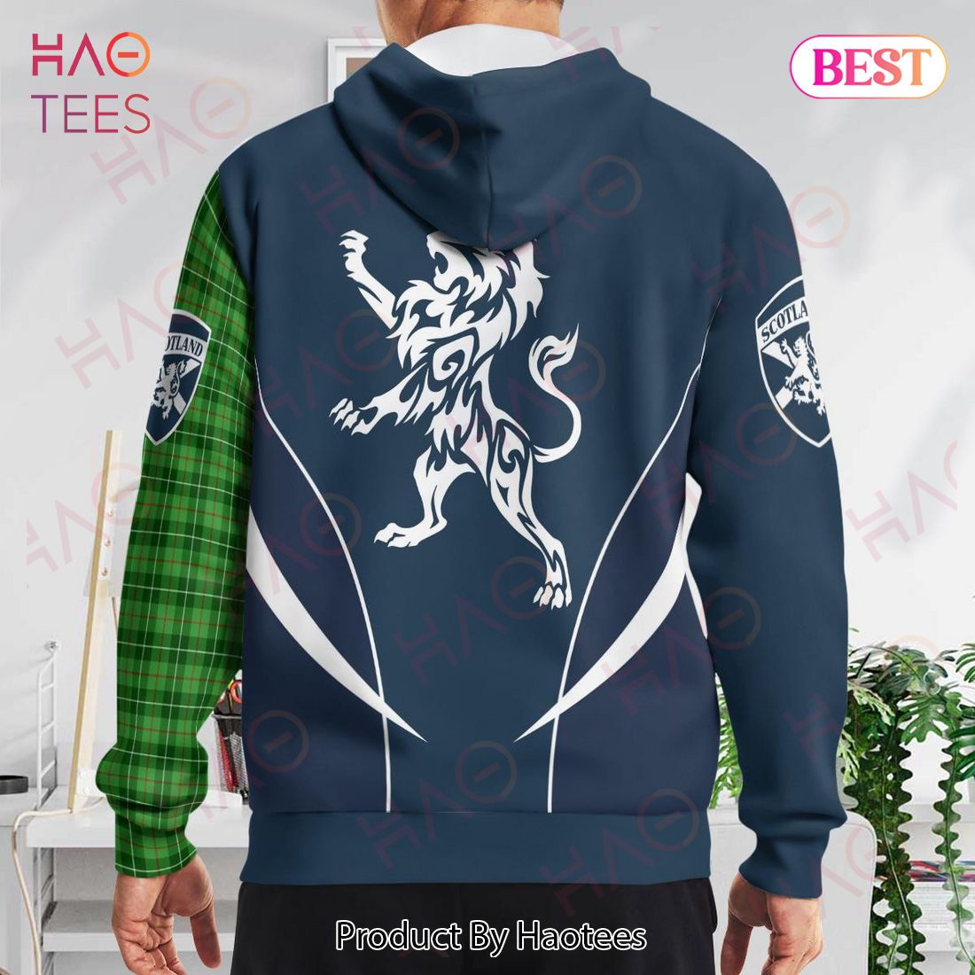 Blane Clan Badge Rampant Lion Hoodie Blane Clan Badge Rampant Lion Hoodie