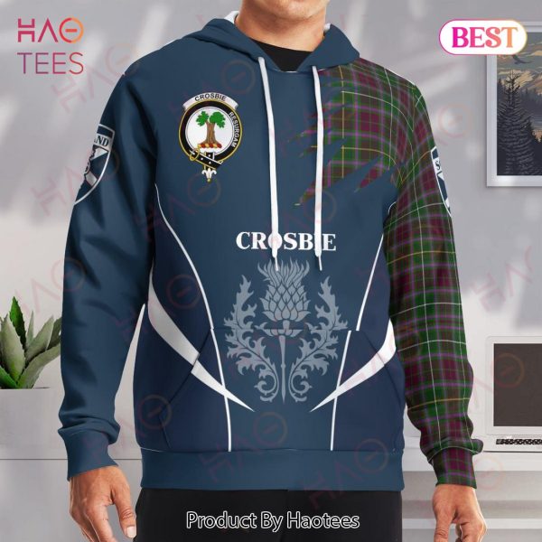 Crosbie Clan Badge Rampant Lion Hoodie