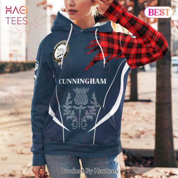 Cunningham Clan Badge Rampant Lion Hoodie
