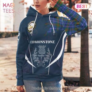 Edmonstone Of Duntreath Clan Badge Rampant Lion Hoodie