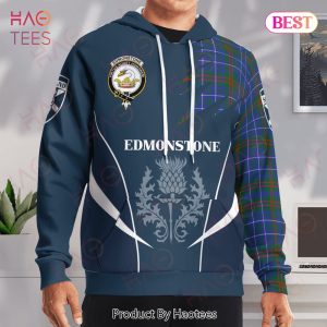 Edmonstone Of Duntreath Clan Badge Rampant Lion Hoodie