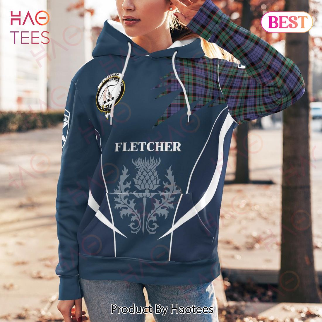 Fletcher Clan Badge Rampant Lion Hoodie Fletcher Clan Badge Rampant Lion Hoodie