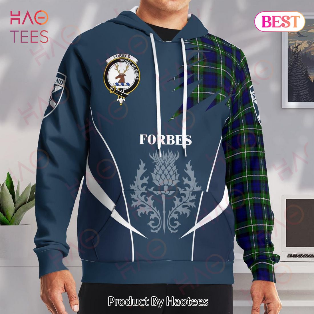 Forbes Clan Badge Rampant Lion Hoodie Forbes Clan Badge Rampant Lion Hoodie