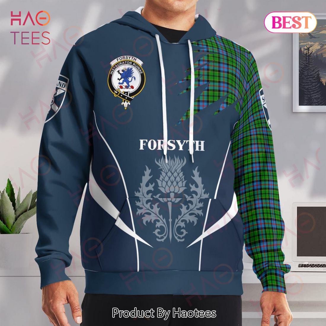 Forsyth Clan Badge Rampant Lion Hoodie Forsyth Clan Badge Rampant Lion Hoodie
