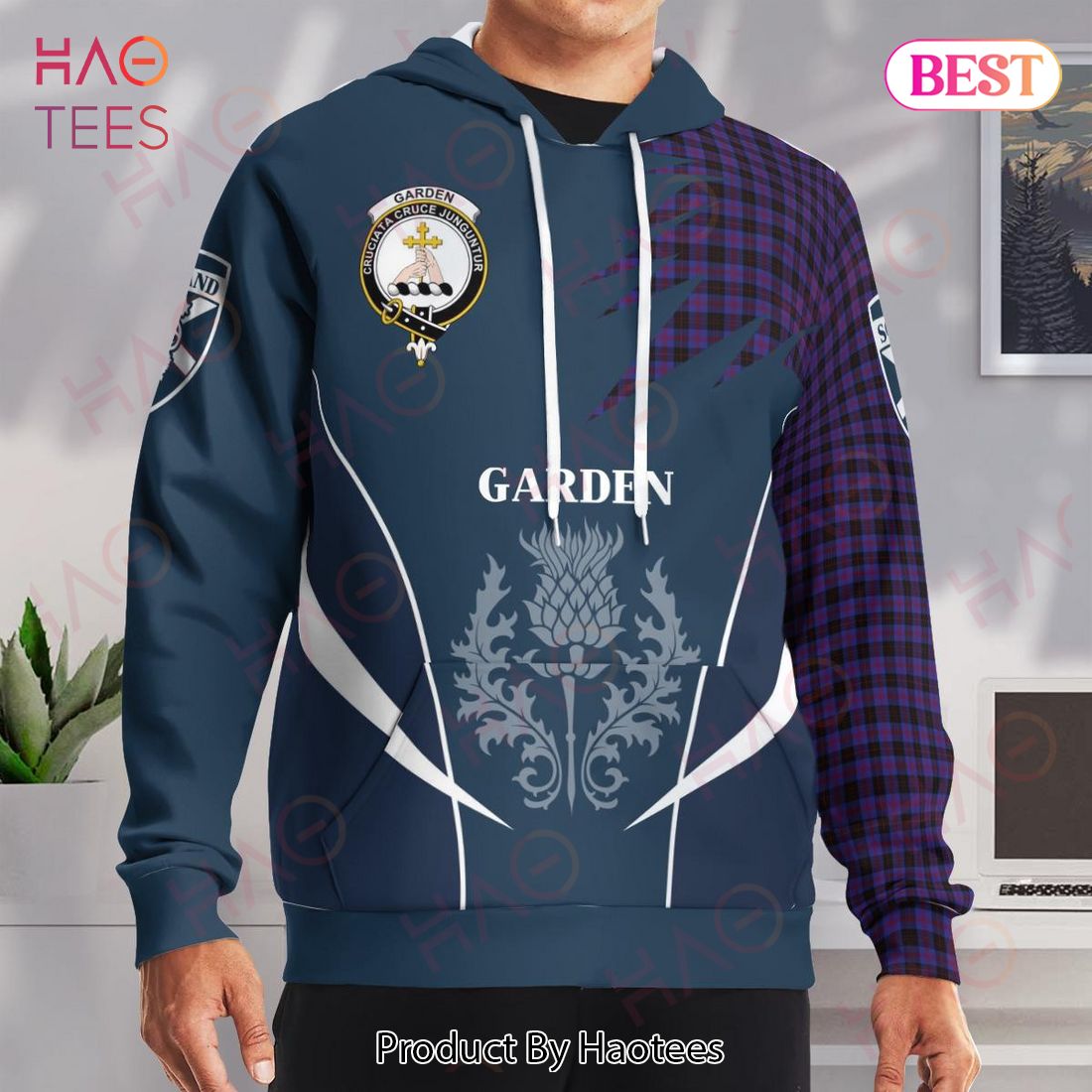 Garden Clan Badge Rampant Lion Hoodie Garden Clan Badge Rampant Lion Hoodie