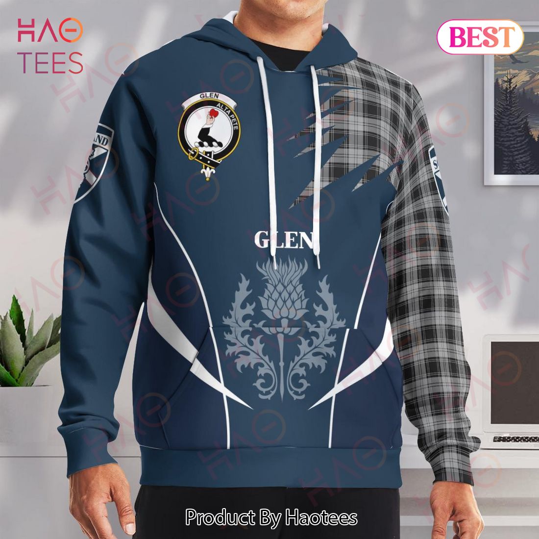 Glen Clan Badge Rampant Lion Hoodie Glen Clan Badge Rampant Lion Hoodie