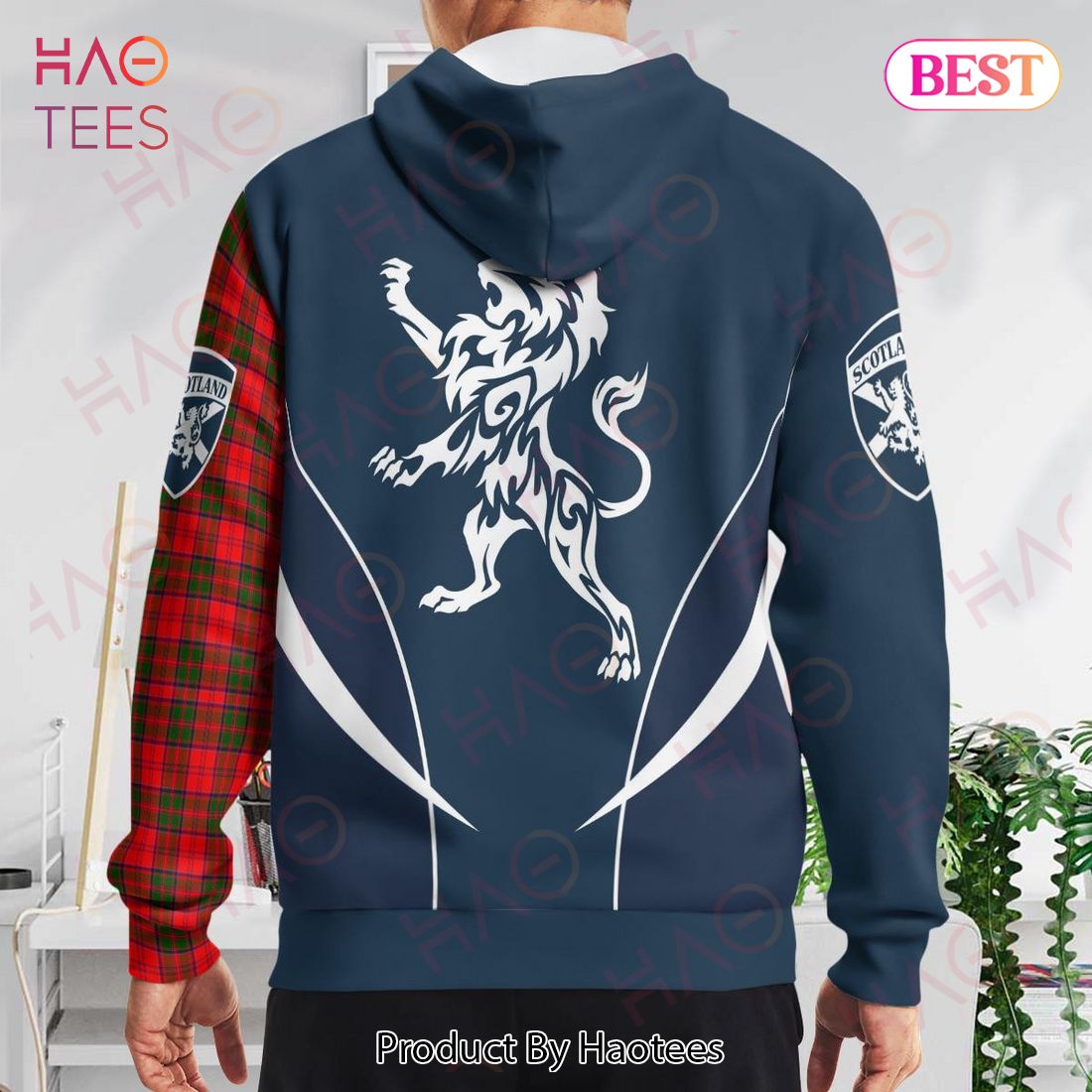 Grant Clan Badge Rampant Lion Hoodie Grant Clan Badge Rampant Lion Hoodie