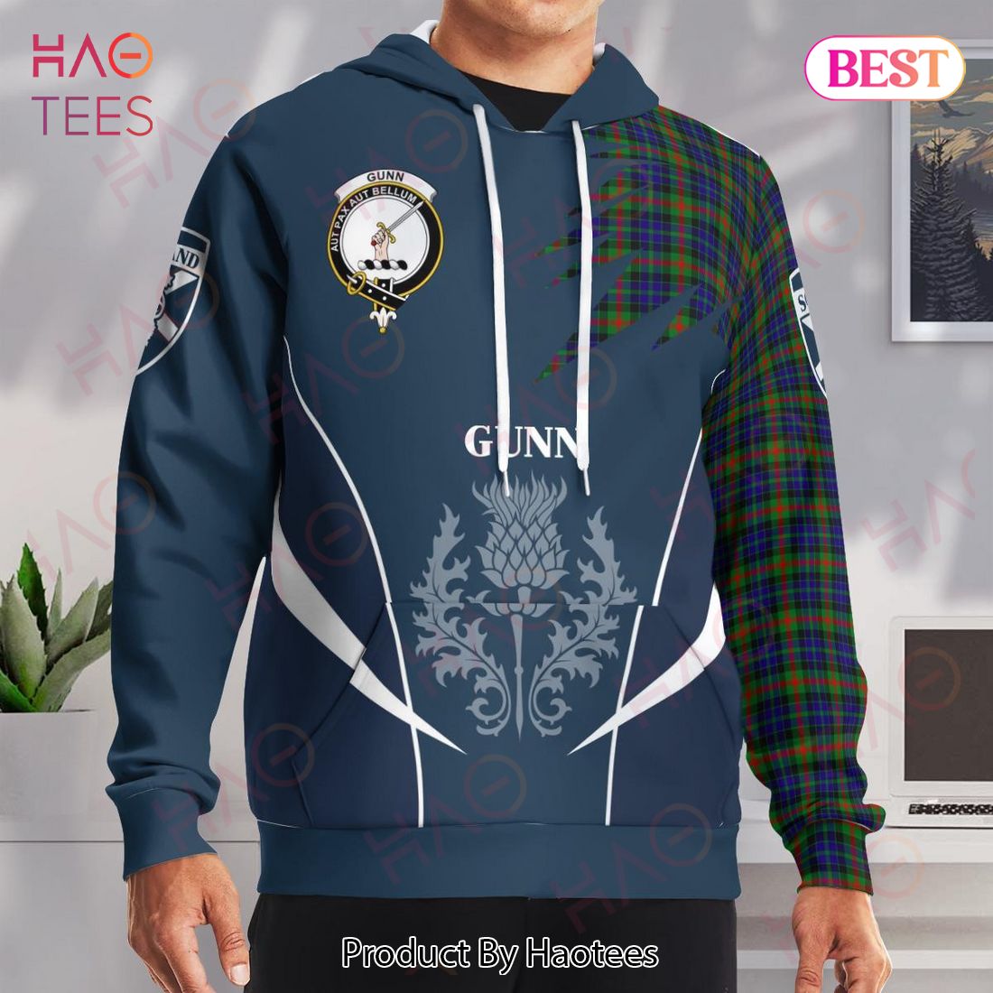 Gunn Clan Badge Rampant Lion Hoodie Gunn Clan Badge Rampant Lion Hoodie