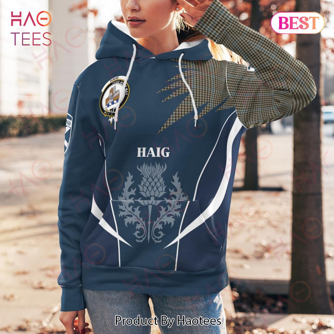 Haig Clan Badge Rampant Lion Hoodie Haig Clan Badge Rampant Lion Hoodie