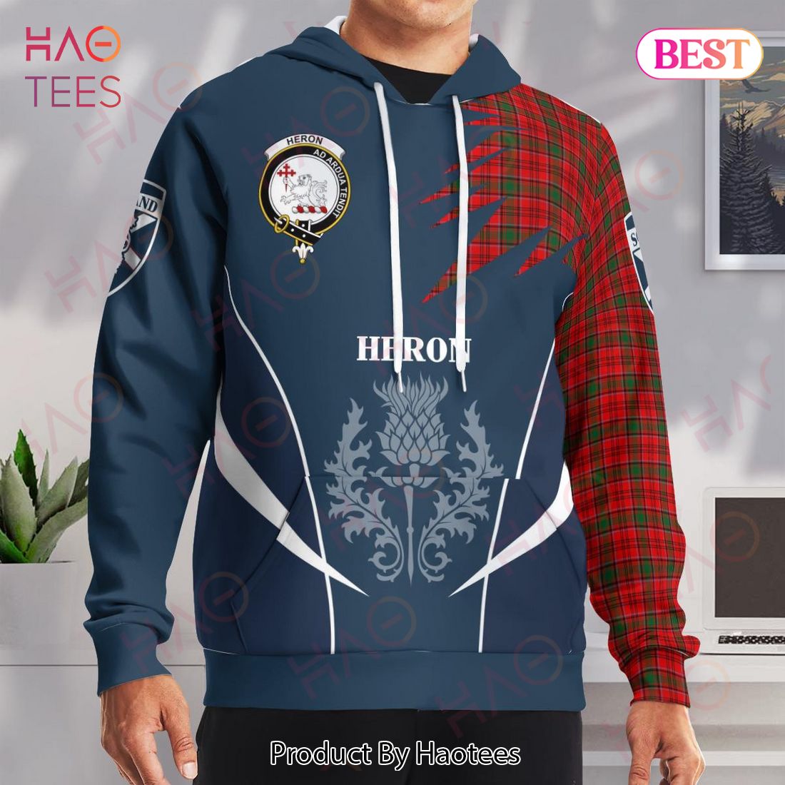 Heron Clan Badge Rampant Lion Hoodie Heron Clan Badge Rampant Lion Hoodie