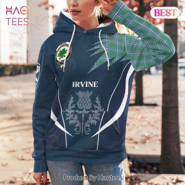 Irvine Clan Badge Rampant Lion Hoodie