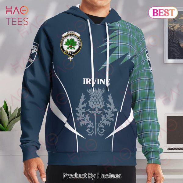 Irvine Clan Badge Rampant Lion Hoodie