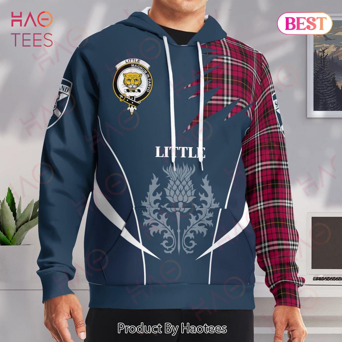 Little Clan Badge Rampant Lion Hoodie Little Clan Badge Rampant Lion Hoodie