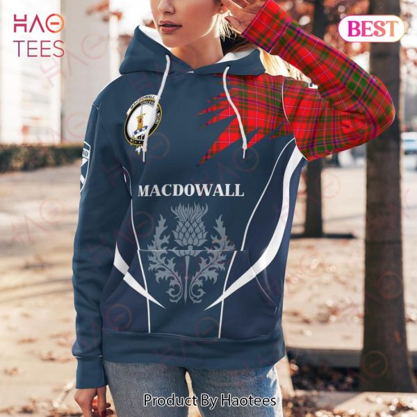 Macdowall Of Garthland Clan Badge Rampant Lion Hoodie