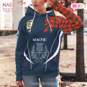 Macfie Of Dreghorn Clan Badge Rampant Lion Hoodie