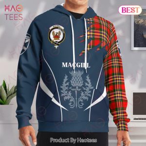 Macgill Makgill Clan Badge Rampant Lion Hoodie