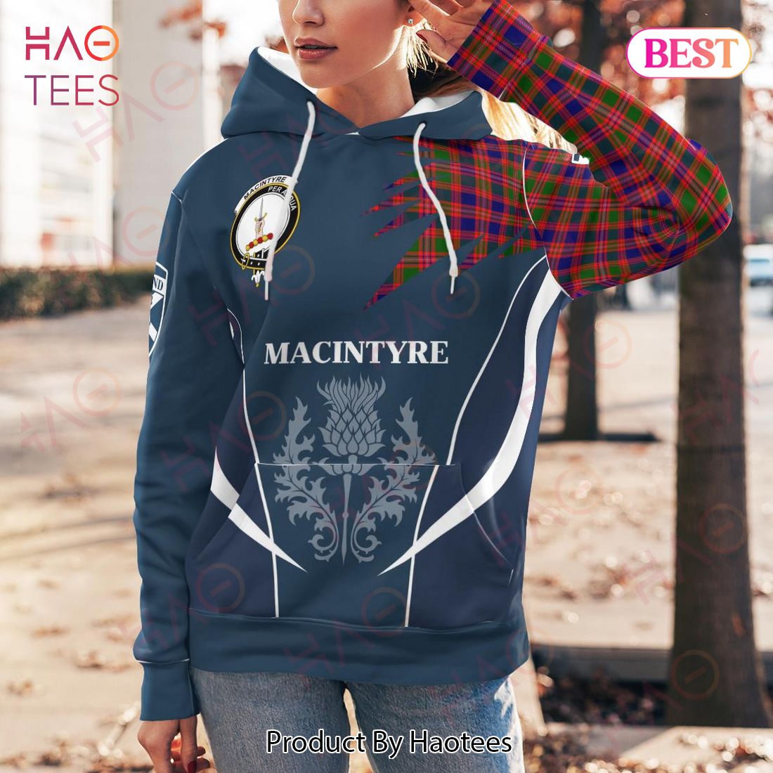 Macintyre Clan Badge Rampant Lion Hoodie Macintyre Clan Badge Rampant Lion Hoodie