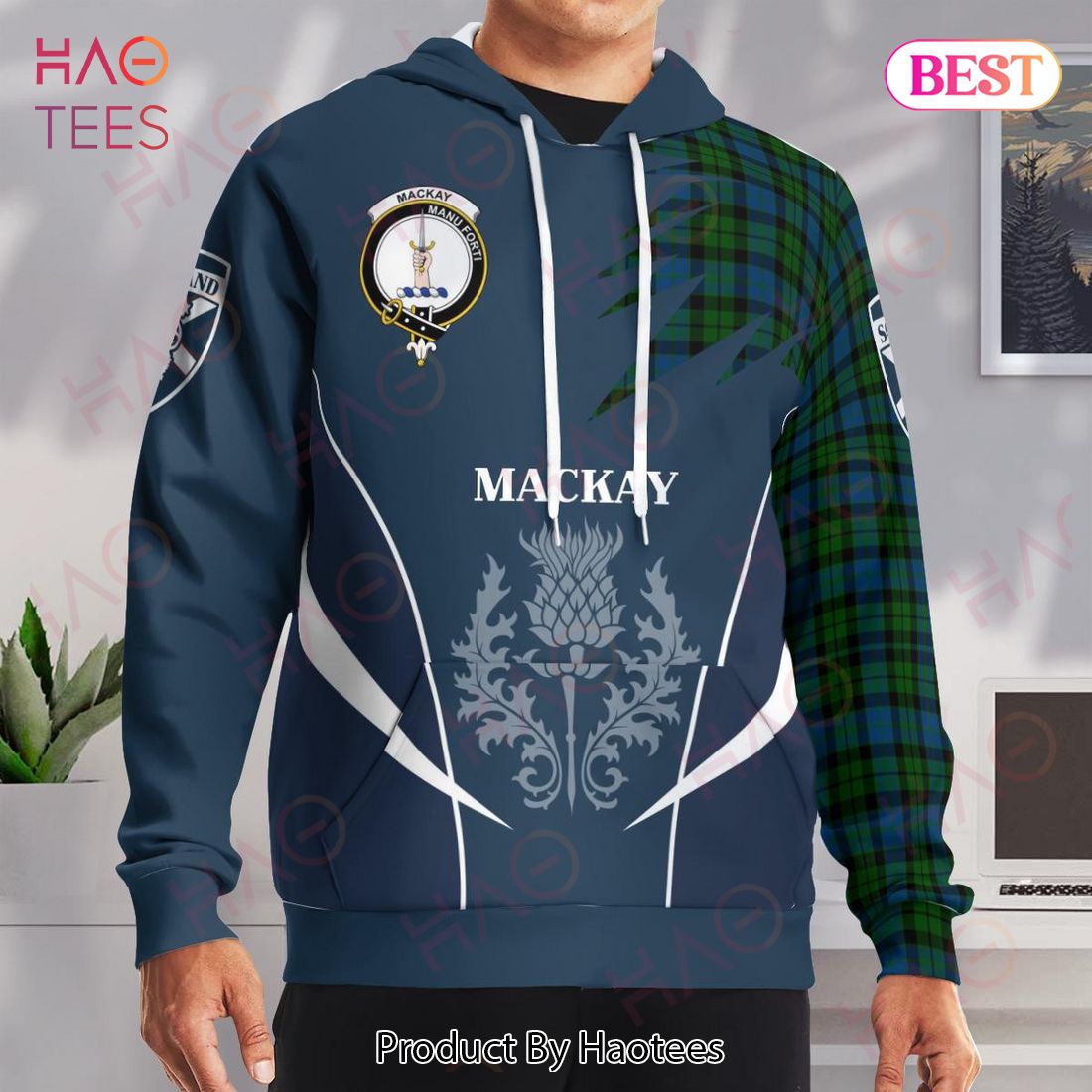 Mackay Clan Badge Rampant Lion Hoodie Mackay Clan Badge Rampant Lion Hoodie