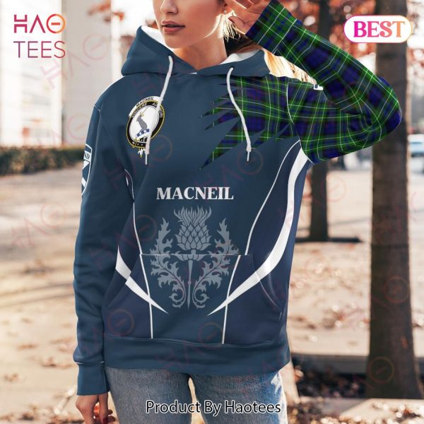 Macneil Of Colonsay Clan Badge Rampant Lion Hoodie