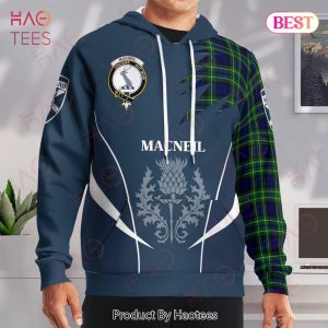 Macneil Of Colonsay Clan Badge Rampant Lion Hoodie