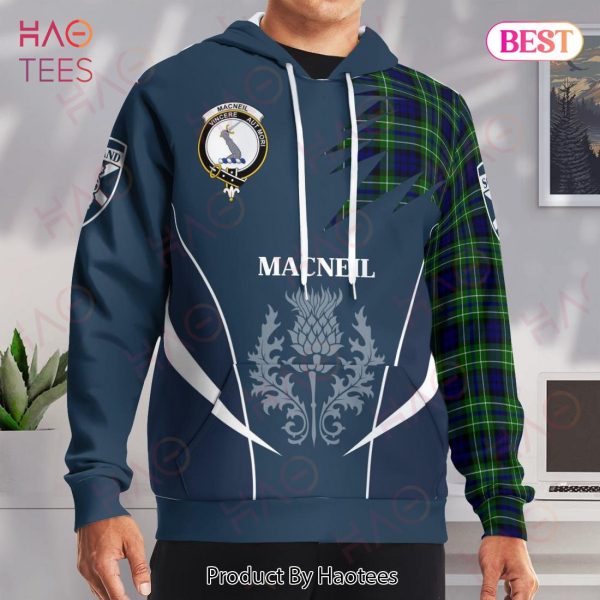 Macneil Of Colonsay Clan Badge Rampant Lion Hoodie