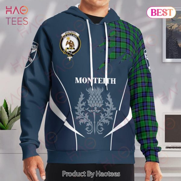 Monteith Clan Badge Rampant Lion Hoodie
