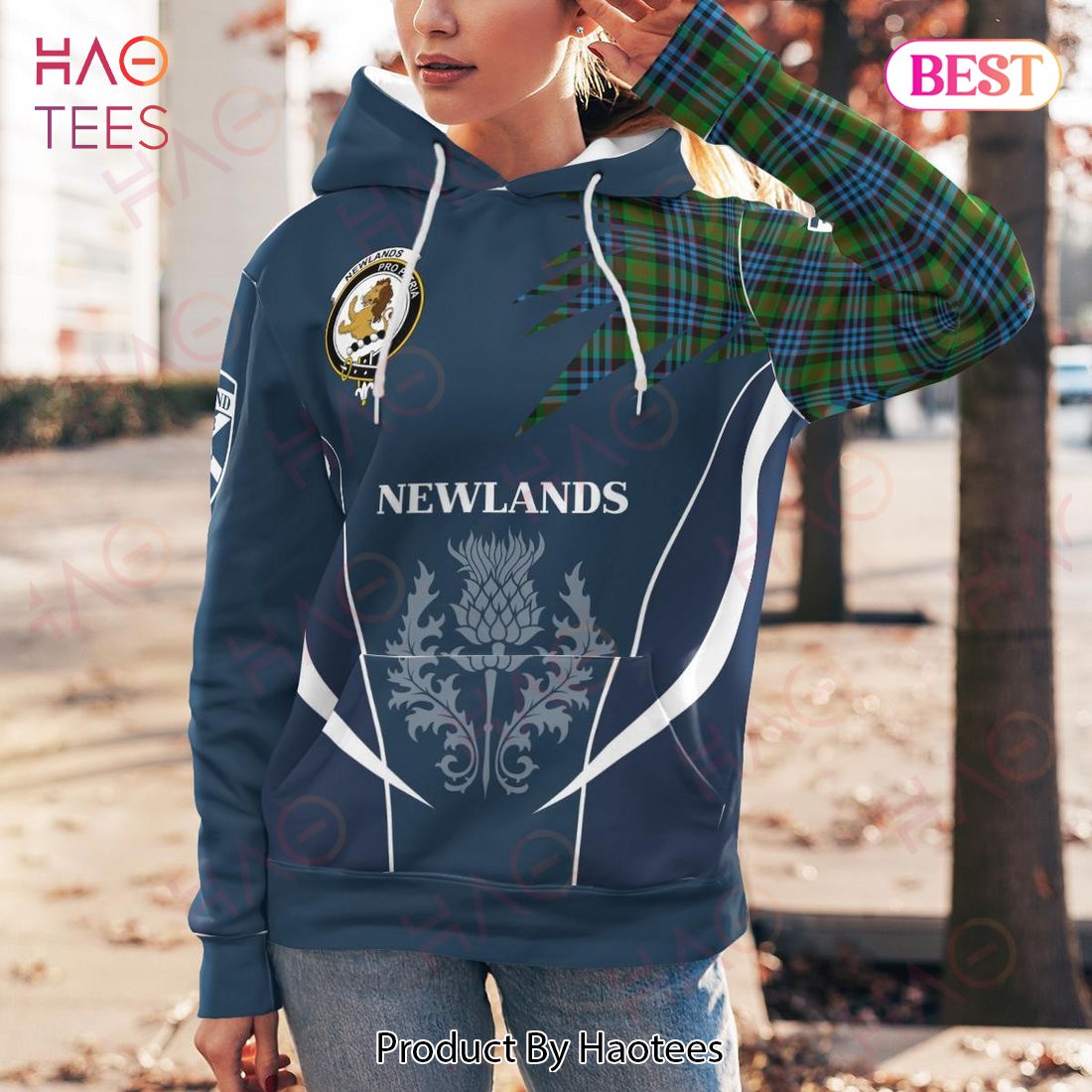 Newlands Clan Badge Rampant Lion Hoodie Newlands Clan Badge Rampant Lion Hoodie