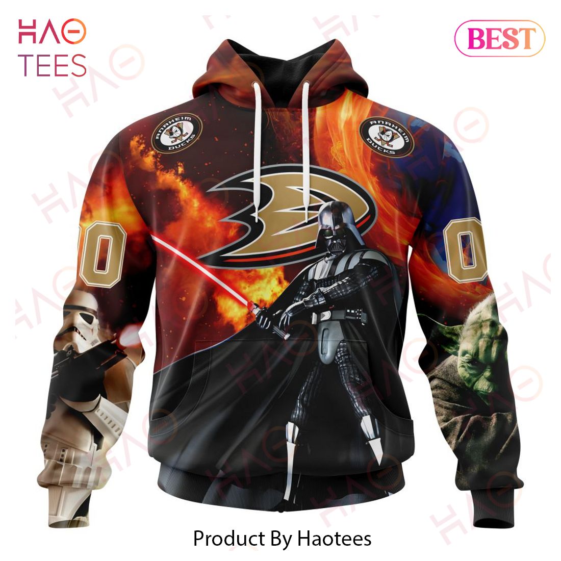 NHL Anaheim Ducks Specialized Design X Star War Hoodie