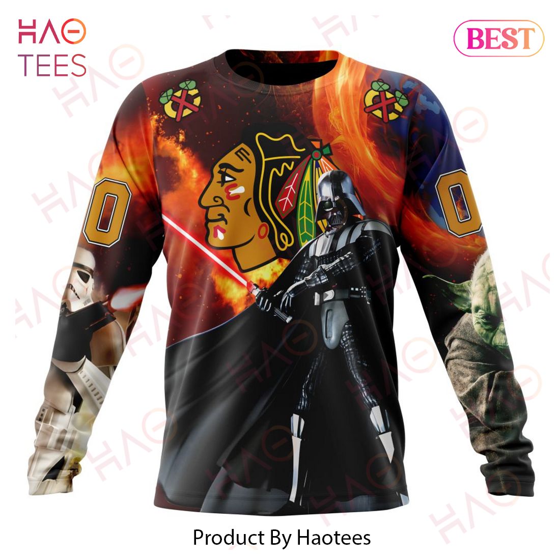 NHL Chicago BlackHawks Specialized Design X Star War Hoodie