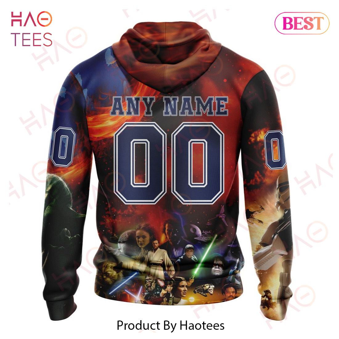 NHL Edmonton Oilers Specialized Design X Star War Hoodie NHL Edmonton Oilers Specialized Design X Star War Hoodie