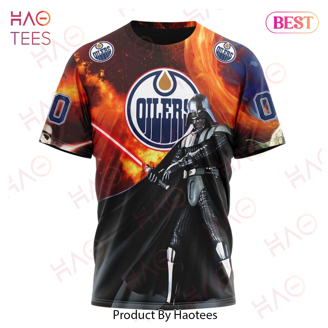 NHL Edmonton Oilers Specialized Design X Star War Hoodie NHL Edmonton Oilers Specialized Design X Star War Hoodie
