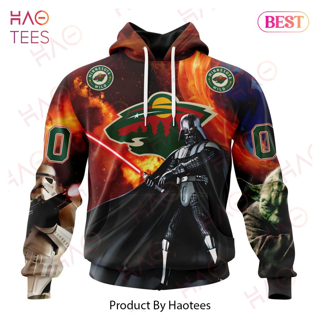 NHL Minnesota Wild Specialized Design X Star War Hoodie NHL Minnesota Wild Specialized Design X Star War Hoodie