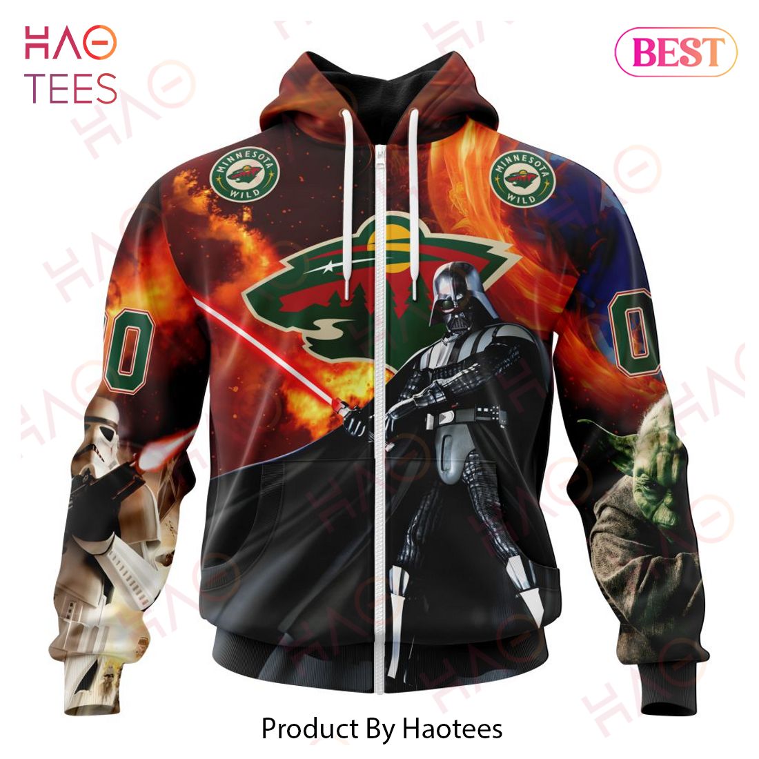NHL Minnesota Wild Specialized Design X Star War Hoodie NHL Minnesota Wild Specialized Design X Star War Hoodie