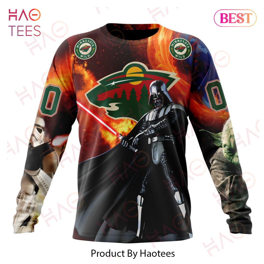 NHL Minnesota Wild Specialized Design X Star War Hoodie NHL Minnesota Wild Specialized Design X Star War Hoodie