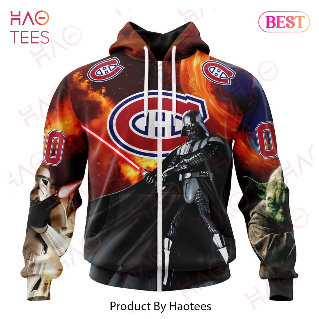 NHL Montreal Canadiens Specialized Design X Star War Hoodie NHL Montreal Canadiens Specialized Design X Star War Hoodie