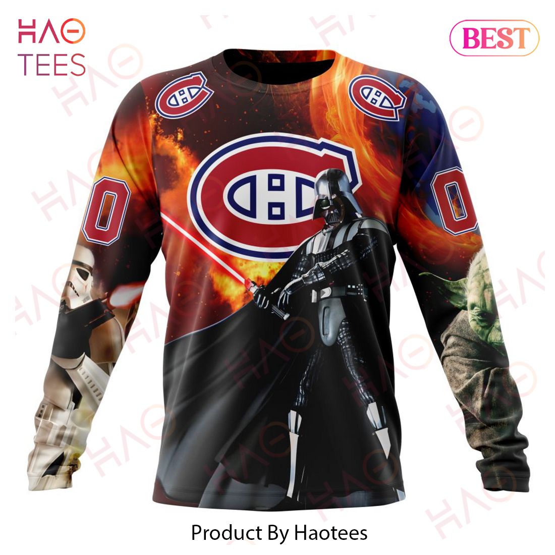 NHL Montreal Canadiens Specialized Design X Star War Hoodie NHL Montreal Canadiens Specialized Design X Star War Hoodie