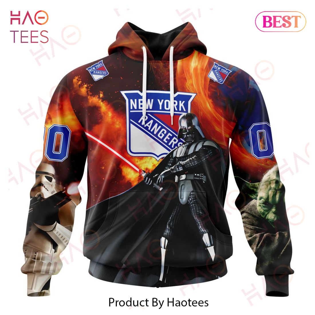 NHL New York Rangers Specialized Design X Star War Hoodie