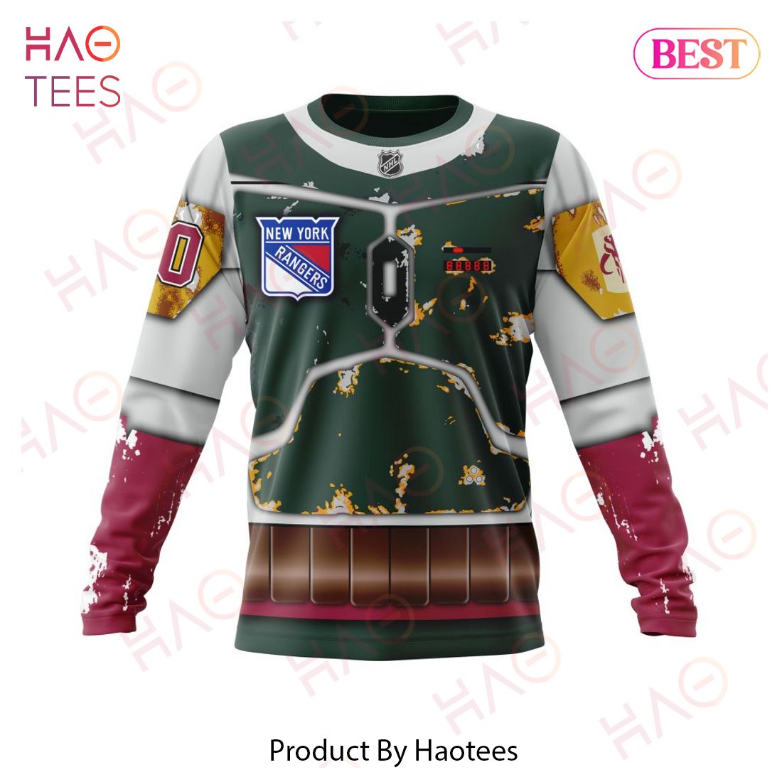 NHL New York Rangers Mix Jersey Custom Personalized Hoodie T Shirt