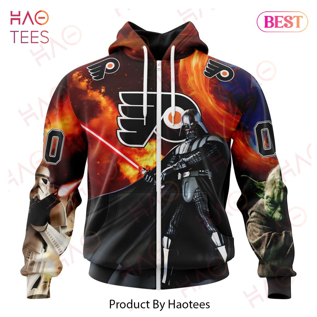 NHL Philadelphia Flyers Specialized Design X Star War Hoodie NHL Philadelphia Flyers Specialized Design X Star War Hoodie