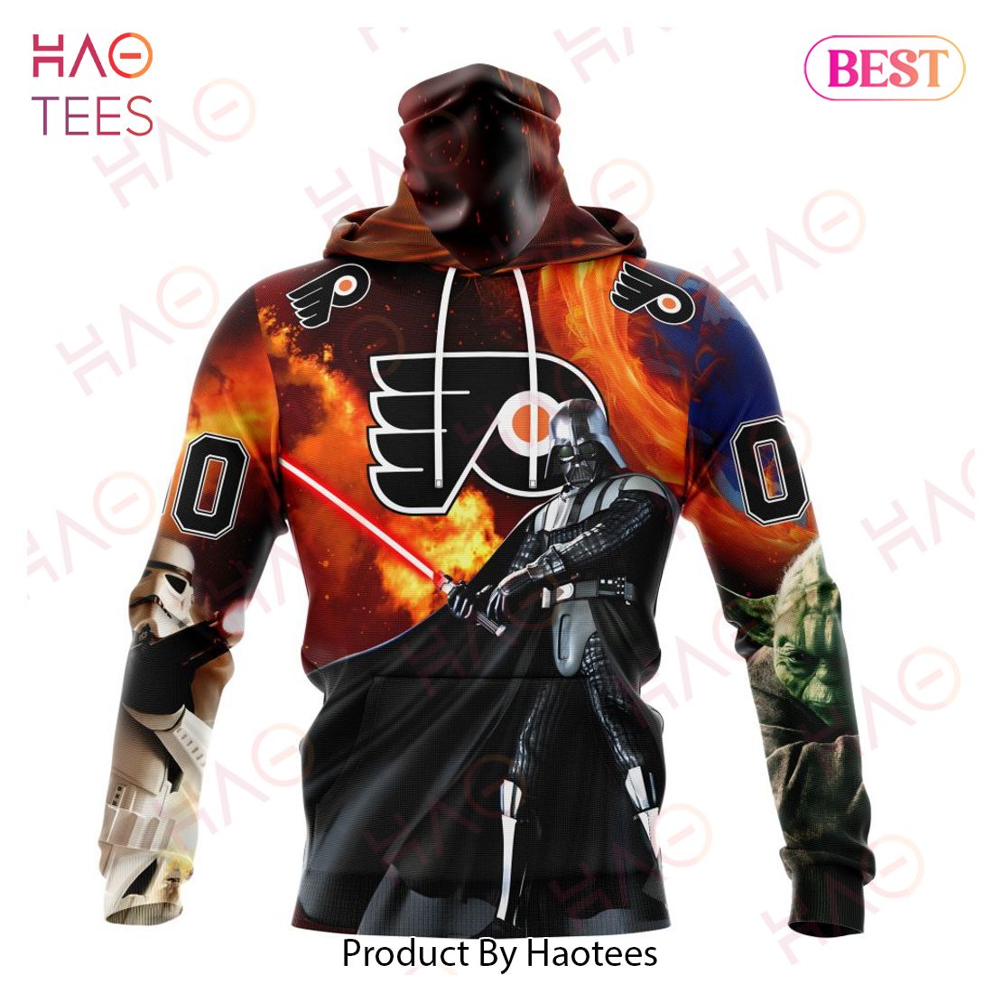 NHL Philadelphia Flyers Specialized Design X Star War Hoodie NHL Philadelphia Flyers Specialized Design X Star War Hoodie