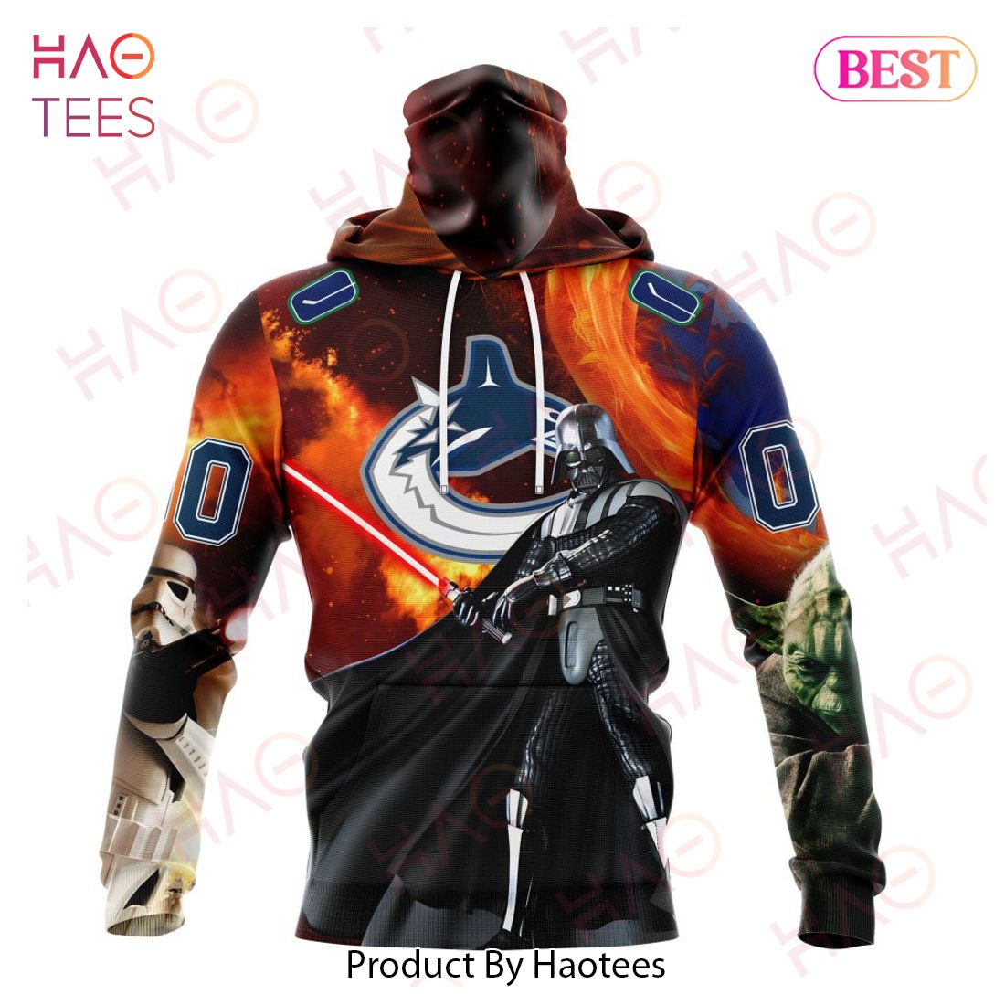 NHL Vancouver Canucks Specialized Design X Star War Hoodie NHL Vancouver Canucks Specialized Design X Star War Hoodie
