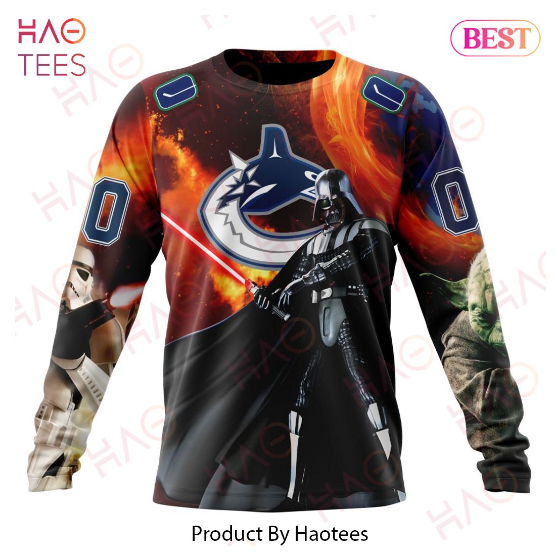 NHL Vancouver Canucks Specialized Design X Star War Hoodie NHL Vancouver Canucks Specialized Design X Star War Hoodie